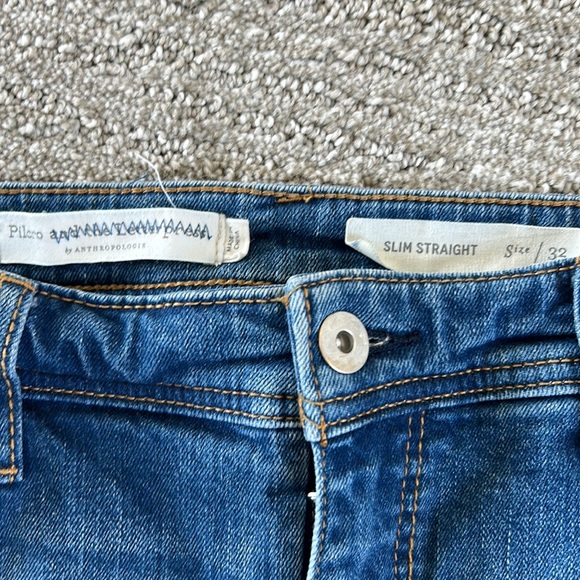 ANTHROPOLOGIE BRAND PILCRO, slim straight with distressed hem. Size 32. - Picture 2 of 4